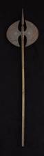 Indo-Persian ceremonial ax, based on the “Labrys” with a double blade.