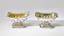 Two rectangular-shaped silver salts with floral frieze.
Russia, Saint Petersburg, 1830-40.
