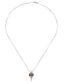 COLLIER EN OR GRIS 18K, QUARTZ FUMÉ ET DIAMANTS