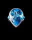 BLUE TOPAZ AND 18K WHITE GOLD GIRANDOLE EARRINGS AND RING