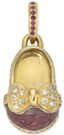 ‘SHOE’ RISSIAN ANTIQUE 14K YELLOW GOLD DIAMOND AND ENAMEL PENDANT