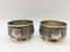 A pair of silver salt cellars decorated with a monogram and niello
Russia, Moscow, maker’s mark Gustav Klingert, 1880s