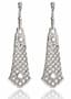ART DÉCO PLATINUM AND 7 CT. DIAMOND PENDANT EARRINGS