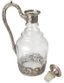 GROUP OF THREE EUROPEAN CRYSTAL DECANTERS AND BOTTLES WITH SILVER MOUNTS