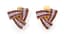 18K YELLOW GOLD, DIAMOND AND RUBY EARRINGS