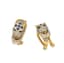 ‘PANTHERS’ 18K YELLOW GOLD, DIAMOND AND SAPPHIRE EARRINGS