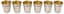 SET OF SIX SILVER-GILT BEAKERS