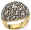 18K YELLOW GOLD AND DIAMOND DOME RING