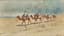 RICHARD ZOMMER (1866 - 1939)
Driving camels