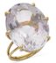BAGUE EN OR JAUNE 18K ET AMÉTHYSTE