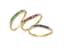 THREE RINGS 18K YELLOW GOLD, DIAMOND, RUBY, EMERALD, SAPPHIRE