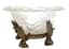 GLASS BOWL DECORATED WITH MERMAIDS AND BRONZE MOUNTING