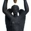 A PAIR OF EMPIRE STYLE GILT AND PATINATED BRONZE
FIGURAL THREE-BRANCH CANDELABRA, FRANCE
