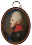 DOMENICO BOSSI (1765-1853)
Miniature portrait of Alexander I, Emperor of Russia (1777-1825) in general's black uniform with ribbon and star of the Order of Saint Andrew the First-Called