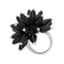 18K WHITE GOLD, WOOD, DIAMOND RING