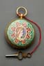 18K YELLOW GOLD AND ENAMEL POCKET WATCH, CIRCA 19TH CENTURY