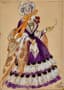 MSTISLAV DOBUZHINSKY (1875-1957)
Costume for the Headmistress in ‘Graduation Ball’, the American Ballet Theatre production with choreography by David Lichine, music by Johann
Strauss, at the St. Denis Theatre in Montreal, October 26, 1944