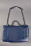 CHANEL BLUE LIZARD PERFECT EDGE FLAP BAG**