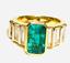 GOLD, EMERALD AND DIAMOND RING