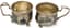 PAIR OF RUSSIAN PARCEL-GILT SILVER AND NIELLO GLASS HOLDERS