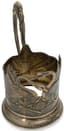 SOVIET SILVER TEA GLASS HOLDER WITH SWAN MOTIF
Moscow Jewellery Factory, 1956