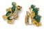 'TEDDY BEAR' 18K YELLOW GOLD, SAPPHIRE, EMERALD AND DIAMOND EARRINGS