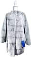 LAYERED SILVER GREY MINK FUR JACKET