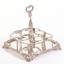 SILVER CONDIMENT HOLDER WITH EIGHT CRYSTAL BOTTLES