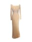 JIKI MONTE-CARLO Pale pink evening dress with Swarovski crystals