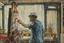 PHILIP REISMAN (1904-1992)
Painter in his studio (Shoulberg)
