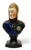 WOOD & CALDWELL STAFFORDSHIRE PEARLWARE BUST OF TSAR ALEXANDER I, CIRCA 1810-20