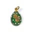 SET OF THREE ‘EASTER EGGS’ SILVER-GILT ENAMEL AND ZIRCON PENDANTS