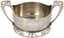 RUSSIAN PARCEL-GILT SILVER BOWL WITH DOUBLE HANDLES
2nd Moscow Artel, 1908-1917