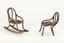Silver pair of miniature chairs