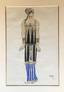 BAKST, Lev Samoilovich (1866-1924) «Costume design for the tragedy of Phaedra» for Ida Rubinstein. 1922
