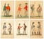CARLE VERNET (1758-1836)
PHILIBERT-LOUIS DEBUCOURT (1755-1832)
Six aquatints: Allied armies in Paris. 1814-1818.