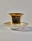 PORCELAIN CUP WITH A PORTRAIT OF AN OFFICER OF THE BAVARIAN CHEVAU-LEGER REGIMENT, CIRCA 1839