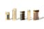 DUNHILL SET OF 5 VINTAGE LACQUERED AND GOLD-PLATED GUILLOCHÉS LIGHTERS