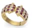 18K YELLOW GOLD, RUBY AND DIAMOND RING