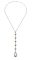 18K WHITE GOLD, DIAMOND, SOUTH SEA PEARL NECKALCE