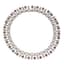 14K WHITE GOLD, DIAMOND AND RUBY (?) NECKLACE