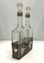 DOUBLE TAILLED CRYSTAL DECANTER WITH IMPERIAL EAGLE STAND, EMPIRE PERIOD