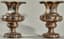 [NO RESERVE]
PAIR OF SILVERY METAL VASE ON PEDESTAL