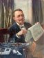ARTISTE INCONNU, 19EME SIÈCLE
Portrait of a man with the newspaper ‘Russkoye Slovo’