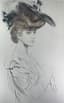 PAUL CÉSAR HELLEU (1859-1927)
Femme au chapeau [ "Madame de Savoy"]