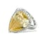 PAIR OF SILVER EARRINGS AND RING WITH COLOURED STONES
Pair of silver earrings and ring, set with yellow and white stones.