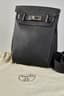 HERMÈS ‘HAC A DOS PM’ BLACK TOGO LEATHER BACKBAG