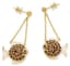 18K YELLOW GOLD, RUBY AND SAPPHIRE REVERSIBLE PENDANT EARRINGS