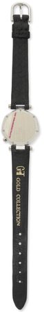 MONTRE-BRACELET DE DAME VINTAGE GMT HEPTAGONE OR GRIS 18K SAPHIRS ET DIAMANTS, ANNEES 1990