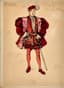 ALEXANDRE BENOIS (1870-1960)
Costume design d'un Seigneur for the ballet ‘Diane de Poitiers’, produced by Ida Rubinstein with choreography by Michel Fokine at the Opéra de Paris in 1934
